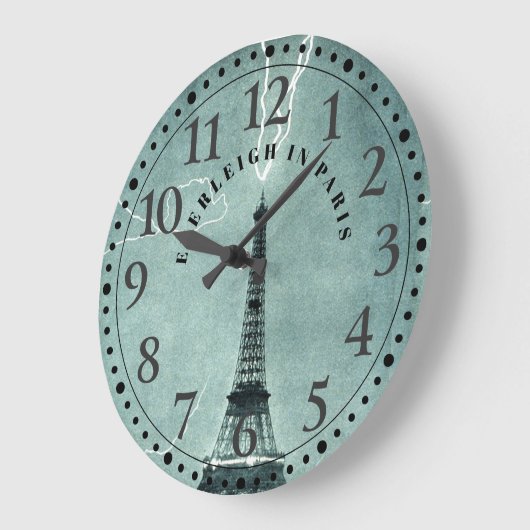 Aangepaste Parijse eiffeltoren - Grote klok (Hoek)