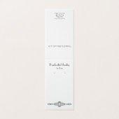 Aangepaste  parisiaanse stijl, afgevouwen Kaart Visitekaartje (Buitenkant ongevouwen)