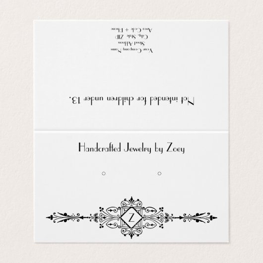 Aangepaste  Parisian Folded Stud die Kaarten verdi (Buitenkant ongevouwen)