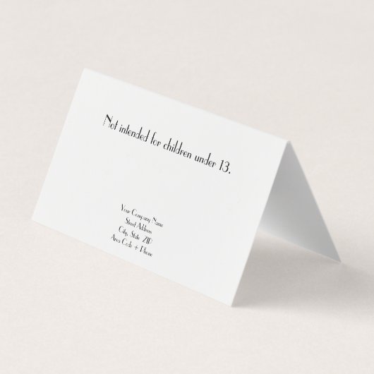 Aangepaste  Parisian Folded Stud die Kaarten verdi (Achterkant)