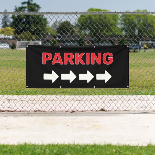 Aangepaste parkeerbanner spandoek (Insitu)