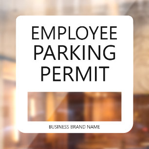 Aangepaste parkeervergunning voor werknemers en in raamsticker