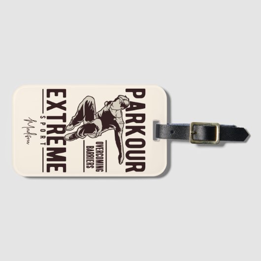 Aangepaste PARKOUR-naam Bagagelabel (Voorkant (horizontaal))