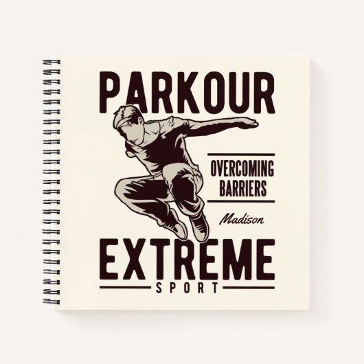 Aangepaste PARKOUR-naam Notitieboek (Voorkant)