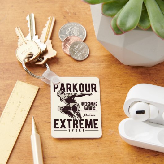 Aangepaste PARKOUR-naam Sleutelhanger (Bureau)