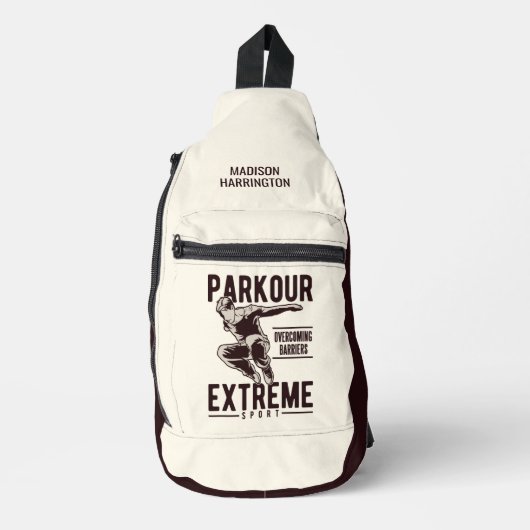 Aangepaste PARKOUR-naam Sling Bag (Voorkant)