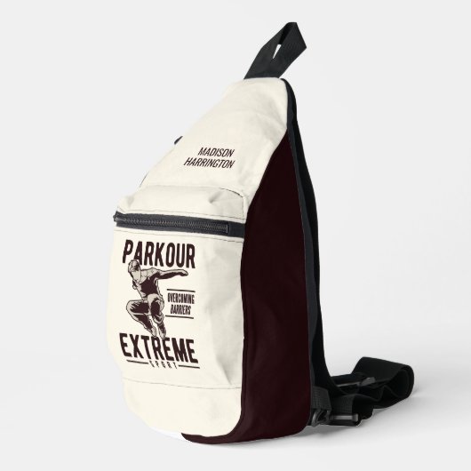 Aangepaste PARKOUR-naam Sling Bag (Rechterhoek)