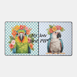 Aangepaste Parrot Flower Crown en mijn liefde voge Bureaumat