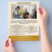 Aangepaste particuliere zorgverlener flyer (Hand)