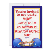 Aangepaste partij Football uitnodigen