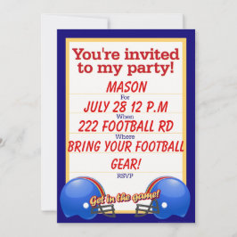 Aangepaste partij Football uitnodigen Kaart