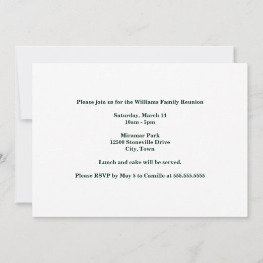 Aangepaste partij voor hereniging van bos kaart (Achterkant)