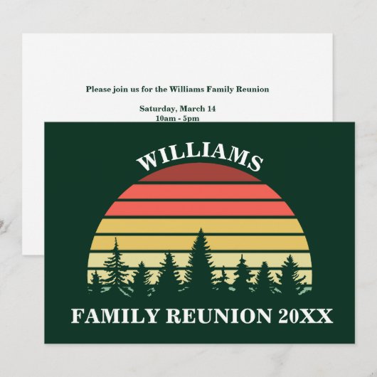 Aangepaste partij voor hereniging van bos kaart (Voorkant / Achterkant)