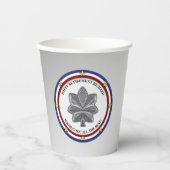 Aangepaste partij voor militair pensioen papieren bekers (Voorkant)