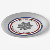 Aangepaste partij voor militair pensioen papieren bordje (Gekanteld)