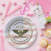 Aangepaste partij voor militair pensioen papieren bordje (Feest)