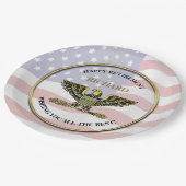 Aangepaste partij voor militair pensioen papieren bordje (Gekanteld)