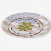 Aangepaste partij voor militair pensioen papieren bordje (Gekanteld)