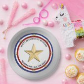 Aangepaste partij voor militair pensioen papieren bordje (Feest)