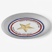 Aangepaste partij voor militair pensioen papieren bordje (Gekanteld)