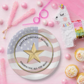 Aangepaste partij voor militair pensioen papieren bordje (Feest)