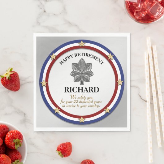 Aangepaste partij voor militair pensioen servetten (Insitu)