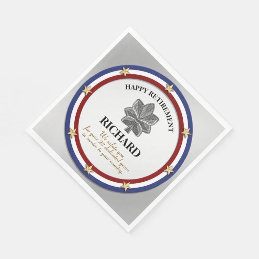 Aangepaste partij voor militair pensioen servetten (Hoek)