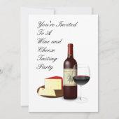 Aangepaste partij voor wijn- en kaasbereiding kaart (Voorkant)