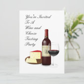 Aangepaste partij voor wijn- en kaasbereiding kaart (Staand voorkant)