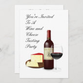 Aangepaste partij voor wijn- en kaasbereiding kaart (Voorkant / Achterkant)