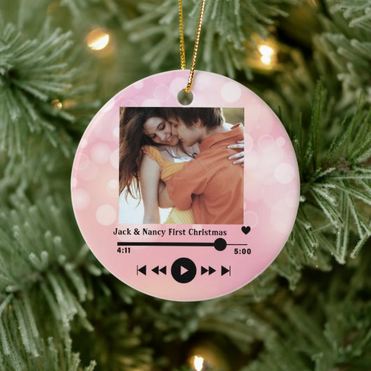 Aangepaste Pas getrouwd de heer en mevrouw 1st, ne Keramisch Ornament (Boom)