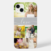 Aangepaste Pas getrouwd Foto's Modern liefdesscrip Case-Mate iPhone Case (Achterkant)