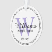 Aangepaste Pas getrouwd monogram Ornament (voorkant)