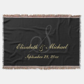 Aangepaste Pas getrouwd Paar Jubileum Weddenschap Deken (Voorkant)