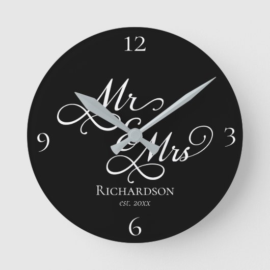 Aangepaste Pas getrouwd paar klok (Voorkant)