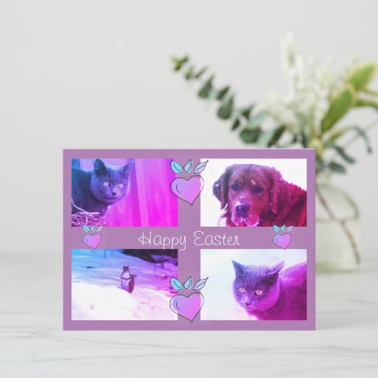 Aangepaste Pasen-foto Kaart (Staand voorkant)