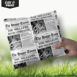 Aangepaste Pasen Gift Wrap, Krant Verpakking Papie Cadeaupapier