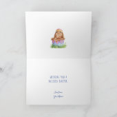 Aangepaste Pasen met Mooie Waterverf Konijnen Feestdagen Kaart (Binnen)