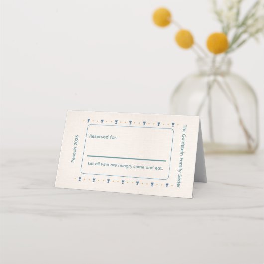Aangepaste Pasen Moderne Tafel Naamkaarten Plaatskaartje (Voorkant)