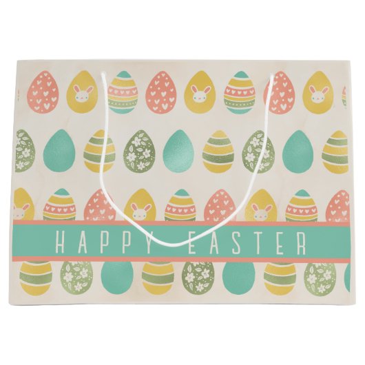 Aangepaste Pasen voor eieren Groot Cadeauzakje (Voorkant)