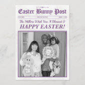 Aangepaste Pasen Wenskaart, Pasen krant Kaart (Voorkant)