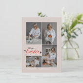 Aangepaste Pasfoto Collage Flat Holiday Kaart (Staand voorkant)