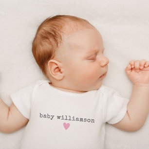 Aangepaste Pasgeboren Achternaam Baby shower Gift Romper