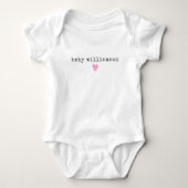 Aangepaste Pasgeboren Achternaam Baby shower Gift  Romper (Voorkant)