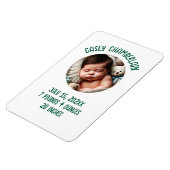 aangepaste pasgeboren babyfoto aankondiging magneet (Linkerzijde)