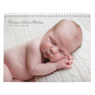 Aangepaste pasgeborene Voeg uw Baby foto's 2026 Wa Kalender