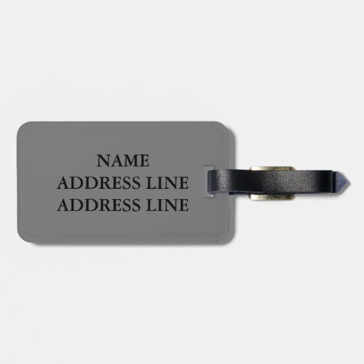 Aangepaste pasgetrouwden bagagelabel - gepersonali (Achterkant horizontaal)