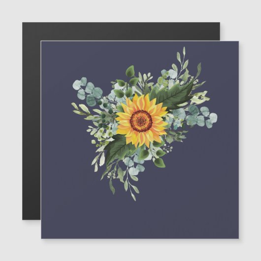 Aangepaste pasgetrouwden rustieke zonnebloemen Euc (Voorkant / Achterkant)