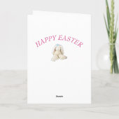 Aangepaste Paskaart, voeg Baby fotocrème roze toe Feestdagen Kaart (Achterkant)