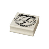 Aangepaste Passen getrouwd krans Monogram Rubber S Rubberstempel (Stempel)